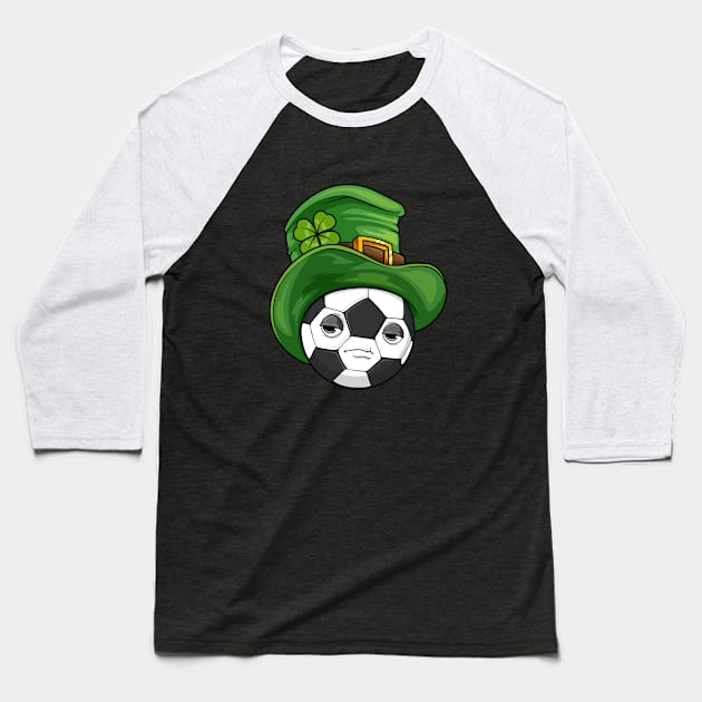 St.Patricks Day Soccer Player Party Baseball T-Shirt by bigD